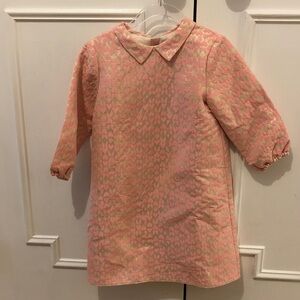 Bonpoint Pink and Gold Textured Dress